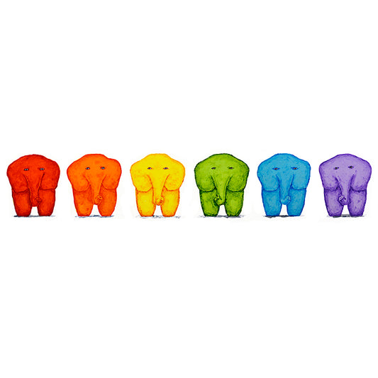 Rainbow Elephants Tim Shanley Art