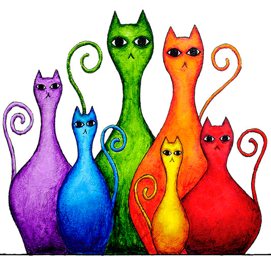 Curly Tail Rainbow Cats